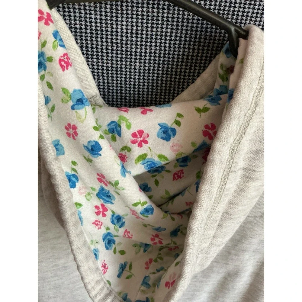 Abercrombie & Fitch Hoodie Kids Girls L Embroidered Y2K Hoodie Retro Floral